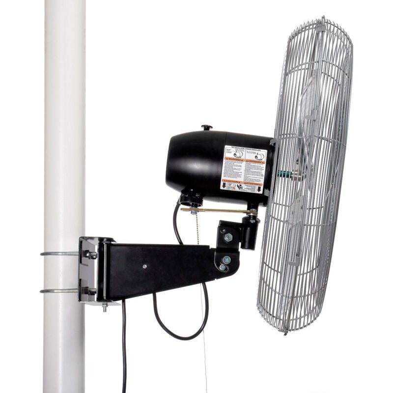 Global Industrial 24" Deluxe Oscillating Fan, Pole or Column Mount, 8,650 CFM, 1/2 HP (GLB - 293157) - SchoolOutlet