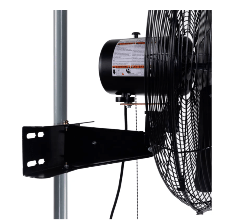 Global Industrial 24" Deluxe Oscillating Fan, Pole or Column Mount, 8,650 CFM, 1/2 HP (GLB - 293157) - SchoolOutlet