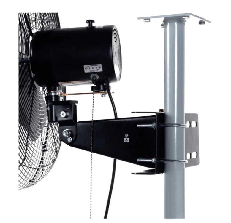 Global Industrial 24" Deluxe Oscillating Fan, Pole or Column Mount, 8,650 CFM, 1/2 HP (GLB - 293157) - SchoolOutlet