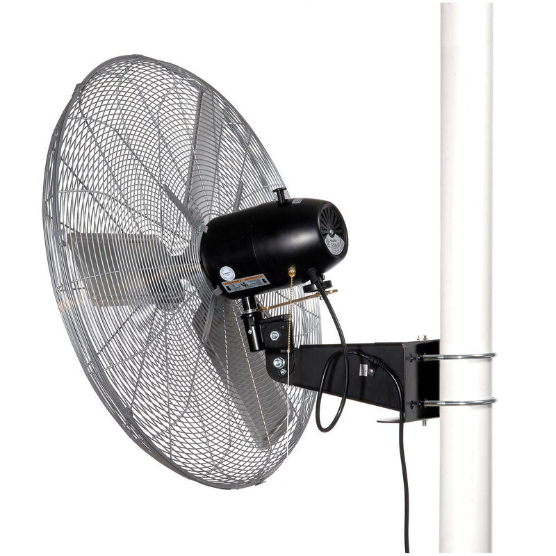Global Industrial 30" Deluxe Oscillating Fan, Pole or Column Mount, 10,000 CFM, 1/2 HP (GLB - 293158) - SchoolOutlet
