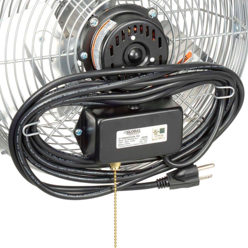Global Industrial 12" Industrial Workstation Fan, 1,855 CFM, 1/15 HP, 1500 RPM (GLB - 294492) - SchoolOutlet