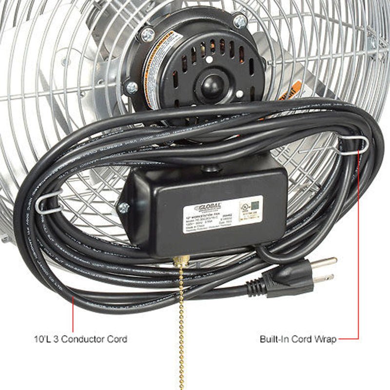 Global Industrial 18" Industrial Workstation Fan, 4,600 CFM, 1/3 HP (GLB - 294493) - SchoolOutlet