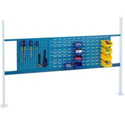 Global Industrial 18" Pegboard & 36" Louver Panel Kit, 72"W, Blue (GLB-318862BL)