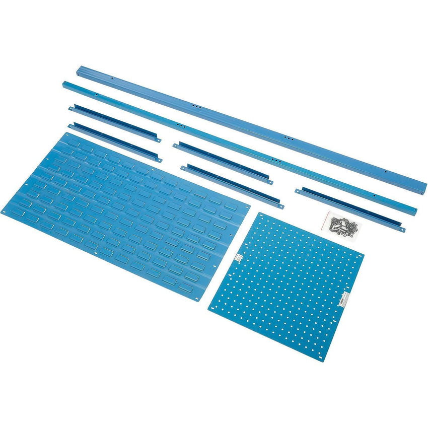 Global Industrial 18" Pegboard & 36" Louver Panel Kit, 72"W, Blue (GLB - 318862BL) - SchoolOutlet