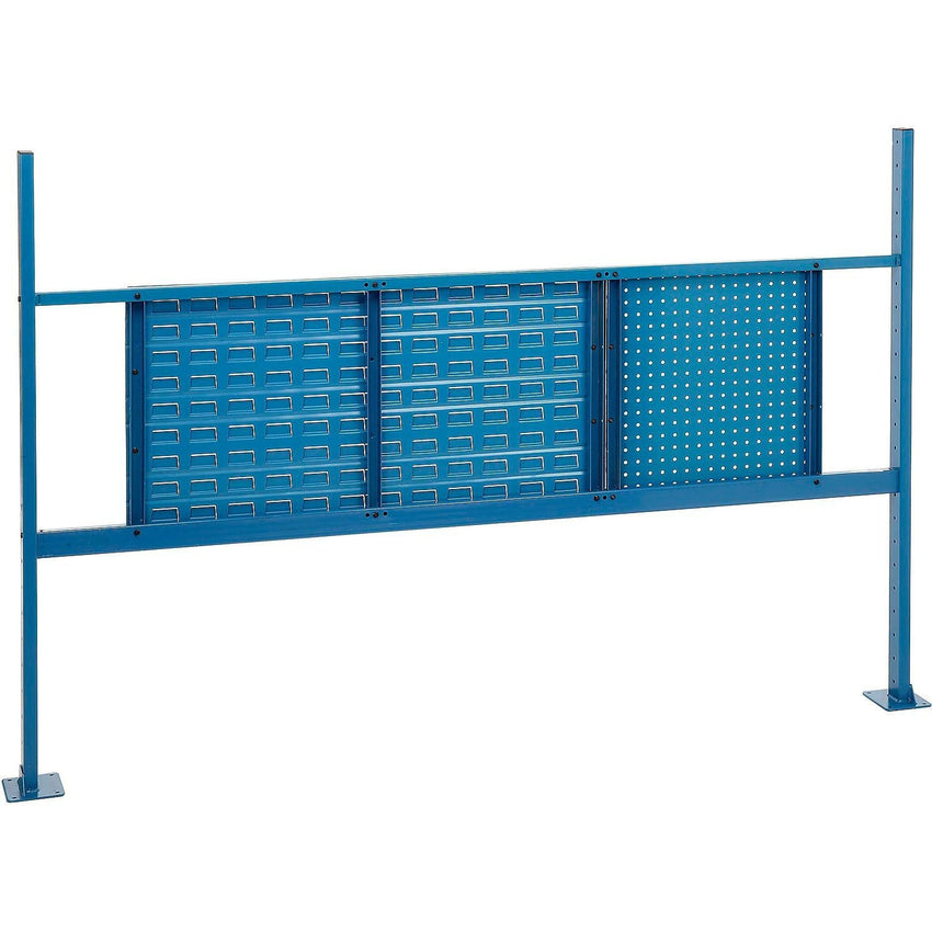 Global Industrial 18" Pegboard & 36" Louver Panel Kit, 72"W, Blue (GLB - 318862BL) - SchoolOutlet