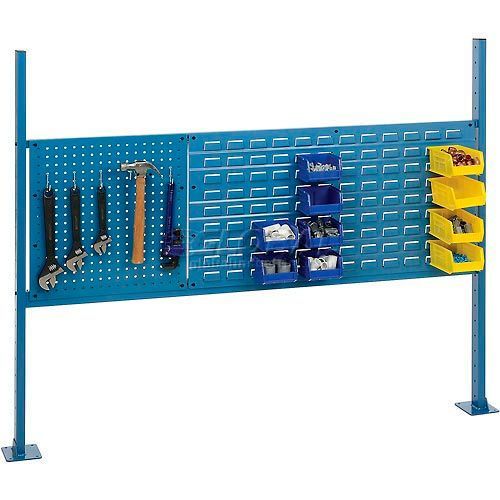 Global Industrial 18" Pegboard & 36" Louver Panel Kit, 60"W, Blue (GLB - 318866BL) - SchoolOutlet