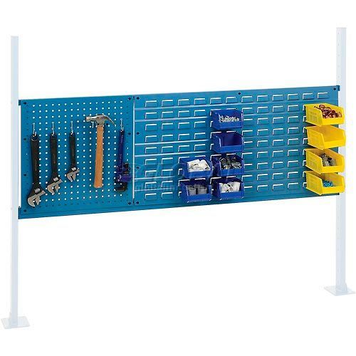 Global Industrial 18" Pegboard & 36" Louver Panel Kit, 60"W, Blue (GLB - 318866BL) - SchoolOutlet