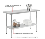 Global Industrial 430 Stainless Steel Table, 48