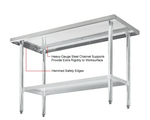 Global Industrial 430 Stainless Steel Table, 48