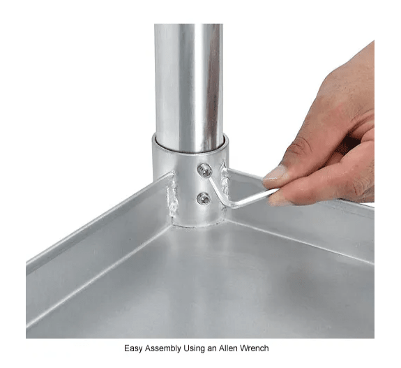 Global Industrial 430 Stainless Steel Table, 48"W x 24"D, Undershelf (GLB - 319055) - SchoolOutlet