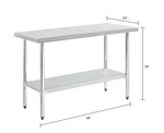 Global Industrial 430 Stainless Steel Table, 48