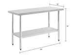 Global Industrial 430 Stainless Steel Table, 60