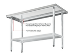 Global Industrial 430 Stainless Steel Table, 60