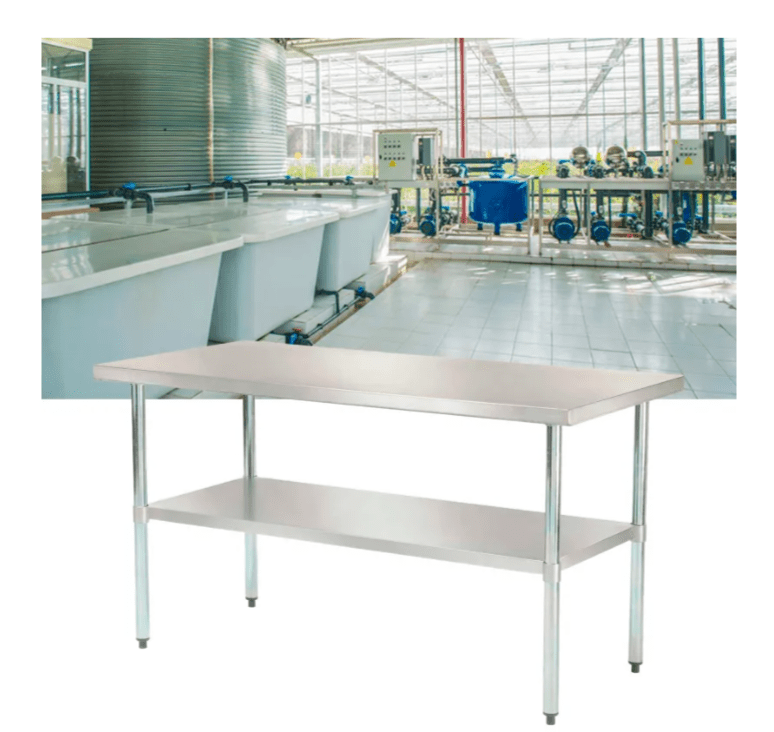Global Industrial 430 Stainless Steel Table, 60"W x 30"D, Undershelf (GLB - 319056) - SchoolOutlet