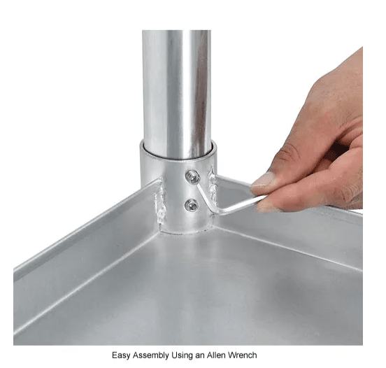 Global Industrial 430 Stainless Steel Table, 60"W x 30"D, Undershelf (GLB - 319056) - SchoolOutlet