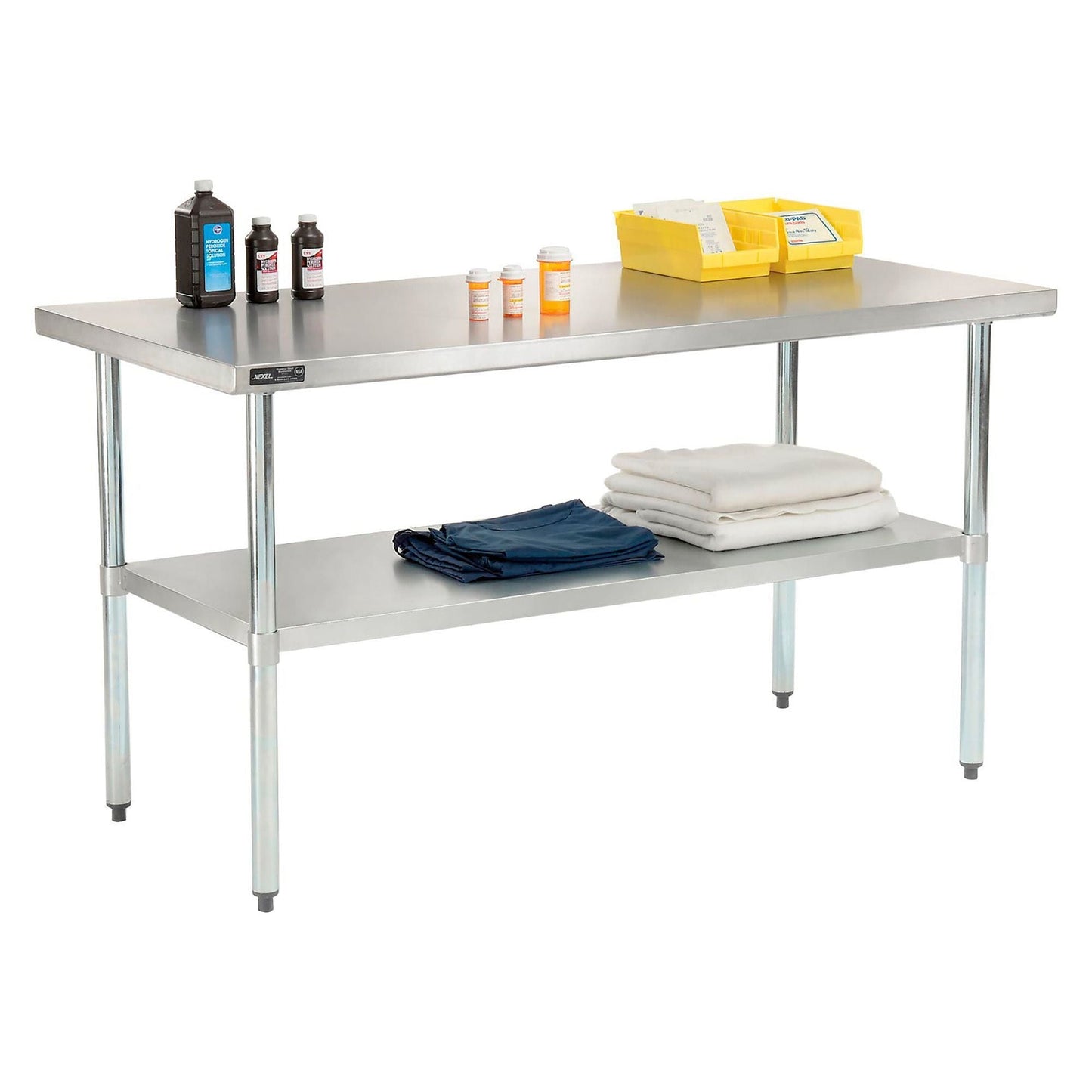 Global Industrial 430 Stainless Steel Table, 60"W x 30"D, Undershelf (GLB - 319056) - SchoolOutlet