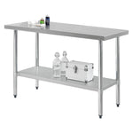 Global Industrial 430 Stainless Steel Table, 72