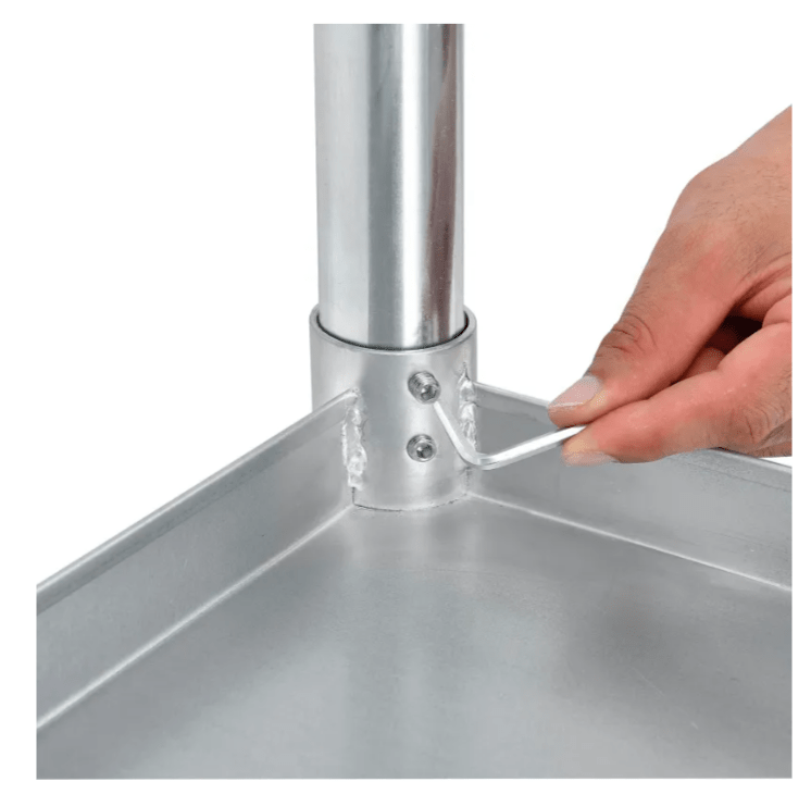 Global Industrial 430 Stainless Steel Table, 72"W x 30"D, Galvanized Undershelf (GLB - 319057) - SchoolOutlet