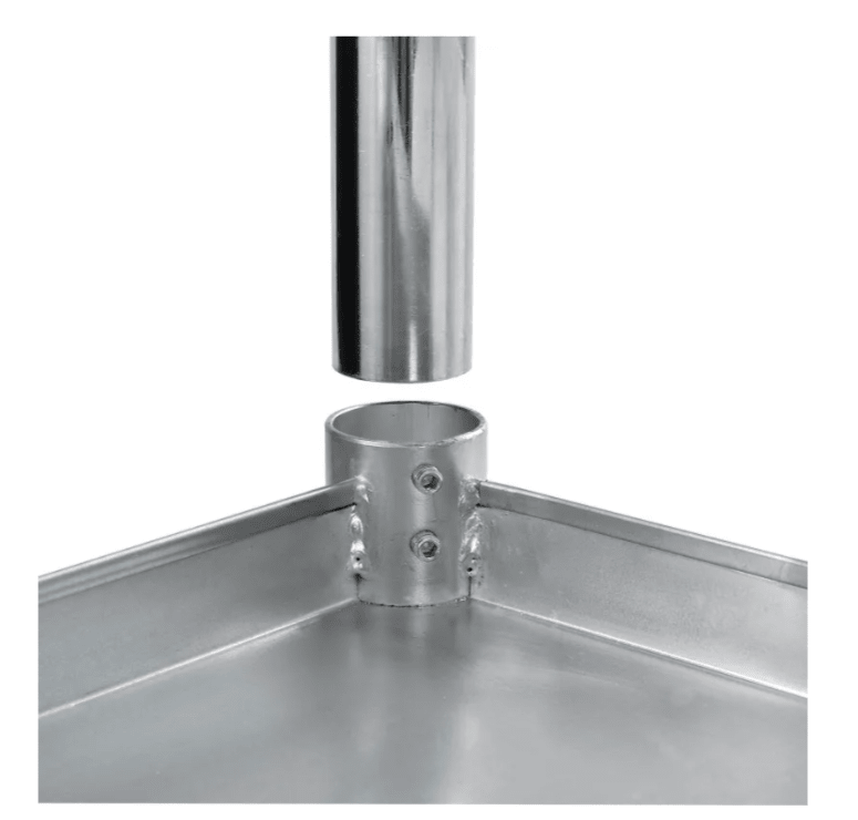 Global Industrial 430 Stainless Steel Table, 96"W x 30"D, Galvanized Undershelf (GLB - 319058) - SchoolOutlet