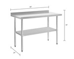 Global Industrial 430 Stainless Steel Table, 48