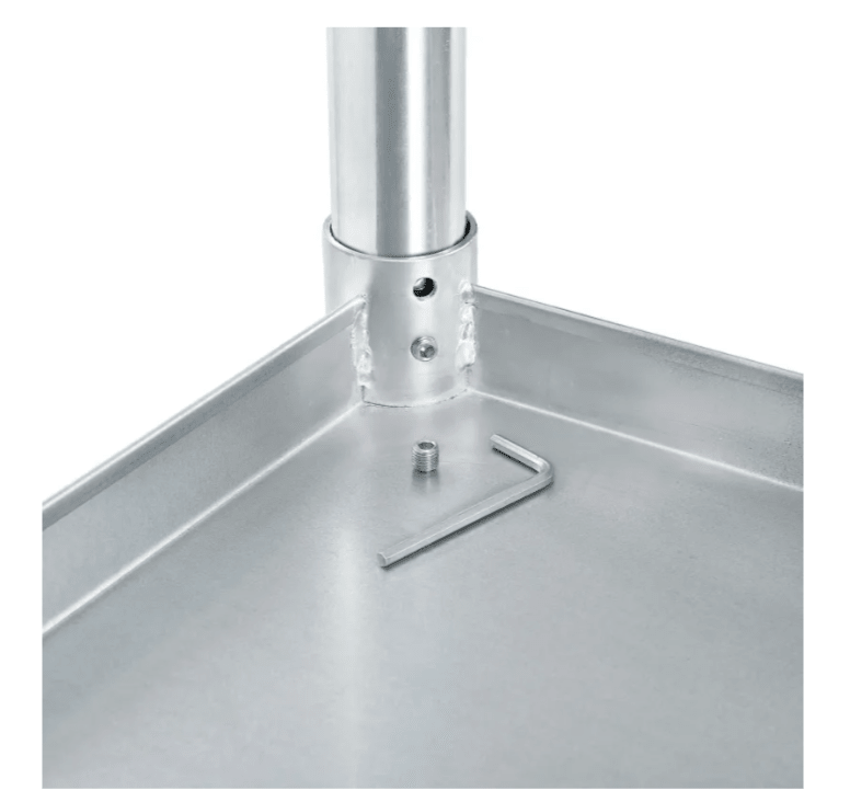 Global Industrial 430 Stainless Steel Table, 60"W x 30"D, Undershelf, 2" Backsplash (GLB - 319060) - SchoolOutlet