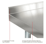 Global Industrial 430 Stainless Steel Table, 60
