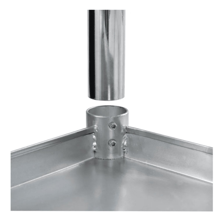 Global Industrial 430 Stainless Steel Table, 72"W x 30"D, Undershelf, 2" Backsplash (GLB - 319061) - SchoolOutlet