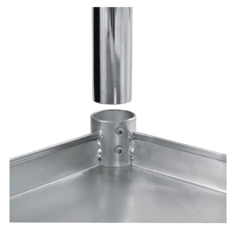 Global Industrial 430 Stainless Steel Table, 96"W x 30"D, Undershelf, 2" Backsplash (GLB - 319062) - SchoolOutlet