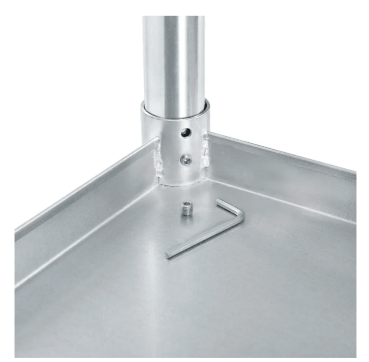 Global Industrial 430 Stainless Steel Table, 96"W x 30"D, Undershelf, 2" Backsplash (GLB - 319062) - SchoolOutlet