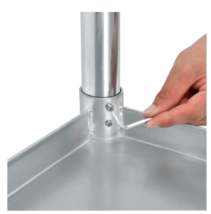 Global Industrial 430 Stainless Steel Table, 96"W x 30"D, Undershelf, 2" Backsplash (GLB - 319062) - SchoolOutlet