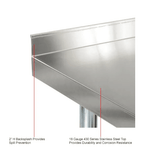 Global Industrial 430 Stainless Steel Table, 96