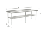 Global Industrial 430 Stainless Steel Table, 96