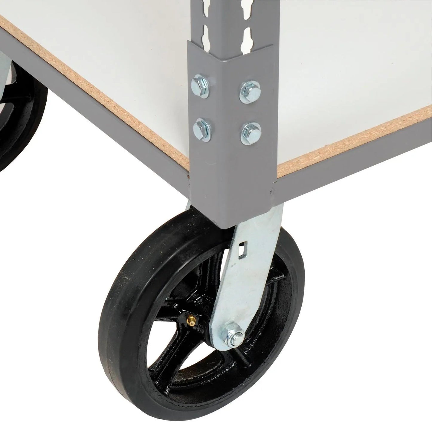 Global Industrial Boltless Shelf Truck w/4 Shelves & Rubber Casters, 36"L x 24"W x 68"H, Gray (GLB - 330417) - SchoolOutlet