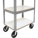 Global Industrial Boltless Shelf Truck w/4 Shelves & Rubber Casters, 36