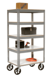 Global Industrial Boltless Shelf Truck w/5 Shelves & Rubber Casters, 36