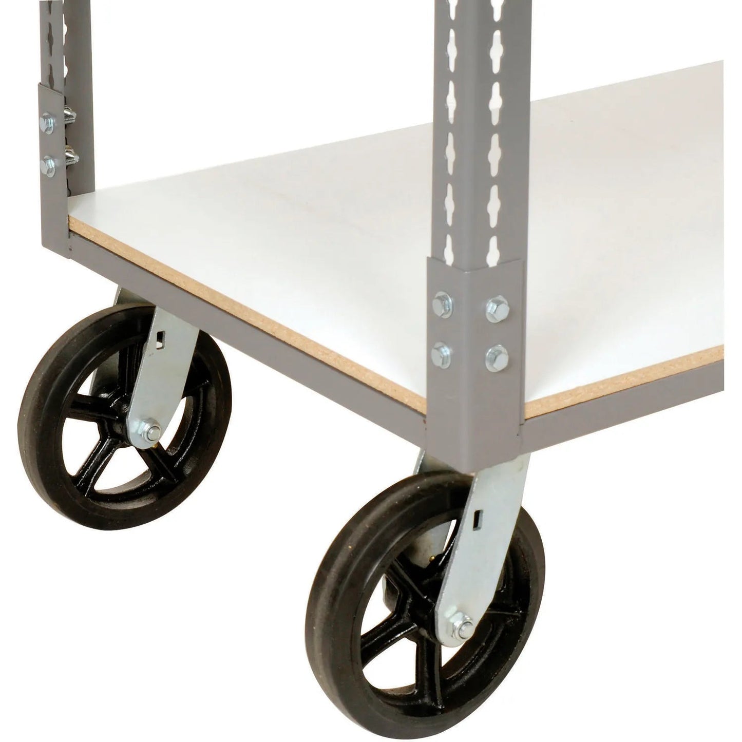 Global Industrial Boltless Shelf Truck w/5 Shelves & Rubber Casters, 36"L x 24"W x 68"H, Gray (GLB - 330420) - SchoolOutlet