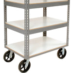 Global Industrial Boltless Shelf Truck w/5 Shelves & Rubber Casters, 36