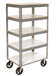 Global Industrial Boltless Shelf Truck w/5 Shelves & Rubber Casters, 36