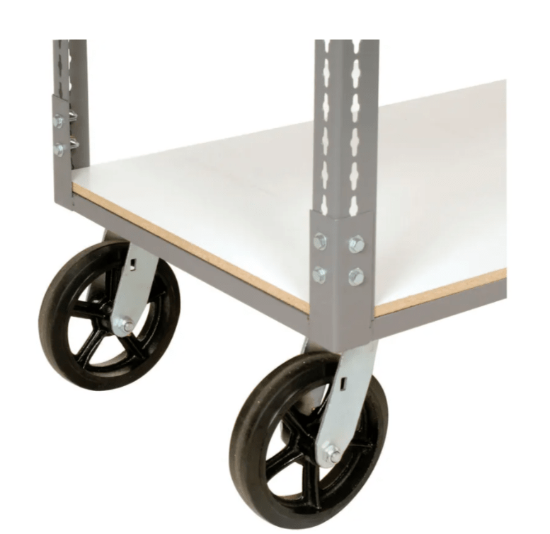 Global Industrial Boltless Shelf Truck w/4 Shelves & Rubber Casters, 60"L x 24"W x 68"H, Gray (GLB - 330429) - SchoolOutlet