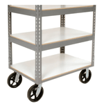 Global Industrial Boltless Shelf Truck w/4 Shelves & Rubber Casters, 60
