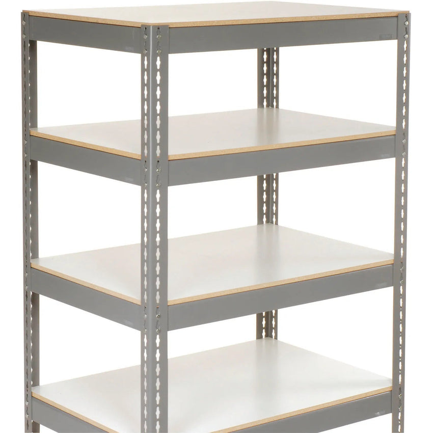 Global Industrial Boltless Shelf Truck w/5 Shelves & Rubber Casters, 60"L x 24"W x 68"H, Gray (GLB - 330432) - SchoolOutlet