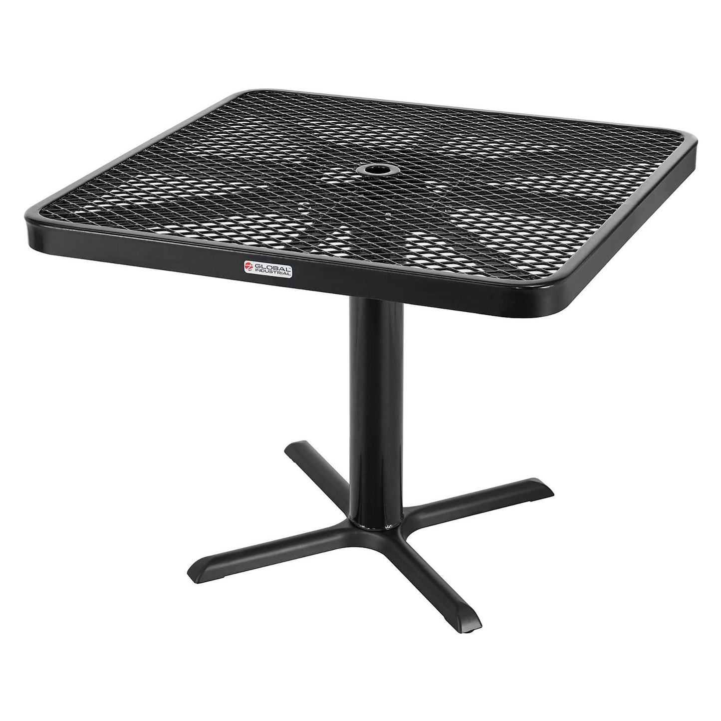Global Industrial Outdoor Dining Set 36" Square x 29"H Table & 4 Chairs Black (GLB - 348119BK) - SchoolOutlet