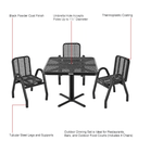 Global Industrial Outdoor Dining Set 36
