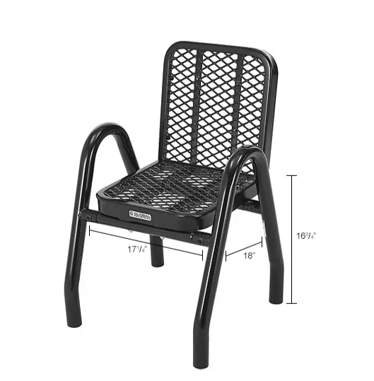 Global Industrial Outdoor Dining Set 36" Square x 29"H Table & 4 Chairs Black (GLB - 348119BK) - SchoolOutlet