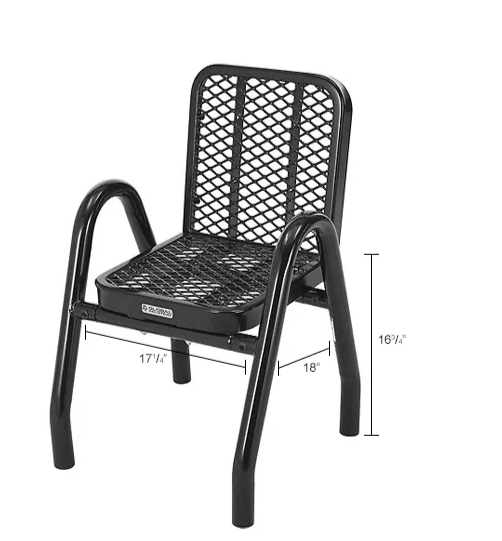 Global Industrial Outdoor Dining Set 36" Square x 36"H Table & 4 Chairs Black (GLB - 348120BK) - SchoolOutlet