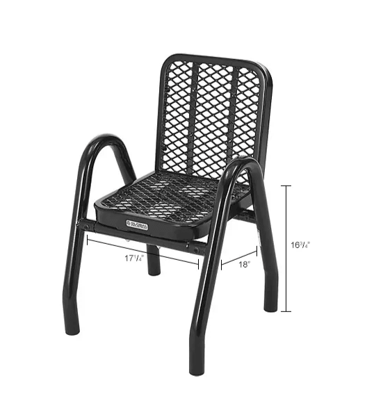 Global Industrial Outdoor Dining Set 36" Round x 29"H Table & 4 Chairs Black (GLB - 348122BK) - SchoolOutlet