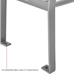 Global Industrial 4' Outdoor Horizontal Steel Slat Park Bench w/ Back, Gray (GLB - 436974GY) - SchoolOutlet