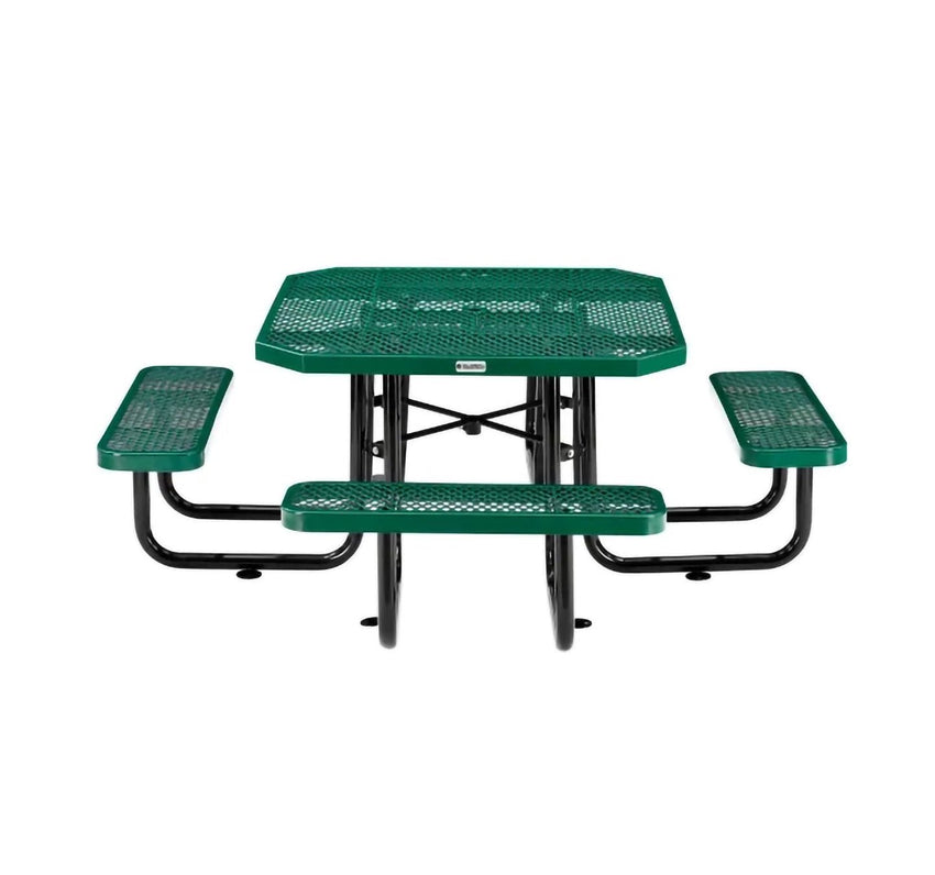 Global Industrial 46" Octagonal Picnic Table, Expanded Metal (GLB - 436982) - SchoolOutlet