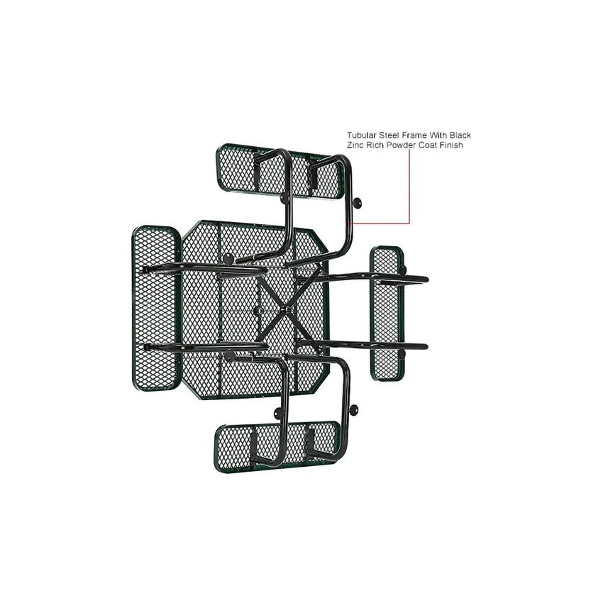 Global Industrial 46" Octagonal Picnic Table, Expanded Metal (GLB - 436982) - SchoolOutlet