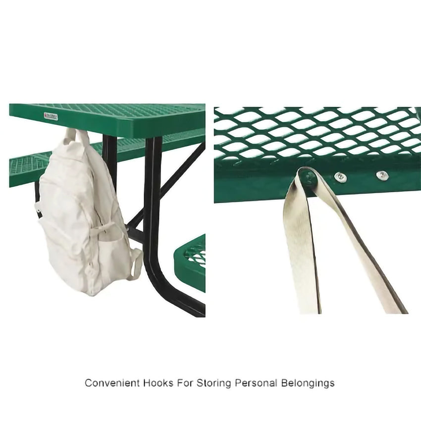 Global Industrial 46" Octagonal Picnic Table, Expanded Metal (GLB - 436982) - SchoolOutlet